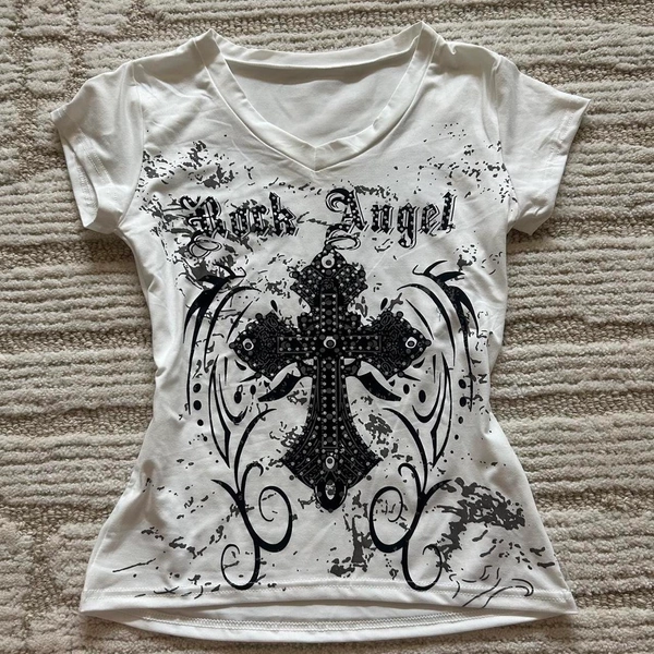 Y2K Ed Hardy Style Rhinestone Angel Wings...