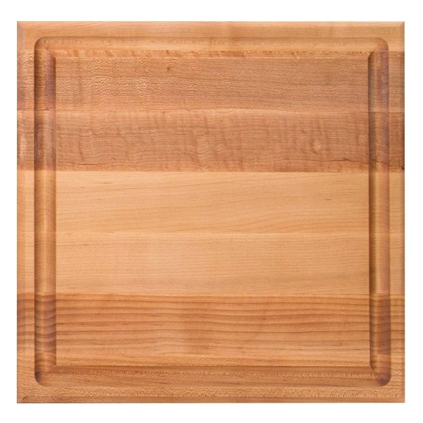 John Boos Maple Edge-Grain Square Cutting Board w/ Juice Groove, 12''