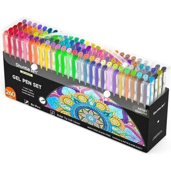 Shuttle Art 260 Colors Gel Pens Set