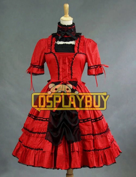Victorian Lolita Princess Fairy Gothic Lolita Dress Red - Cosplay Buy