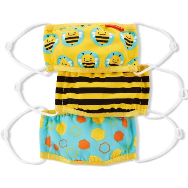 Skip Hop Lot de 3 masques pour enfant Motif abeille du zoo