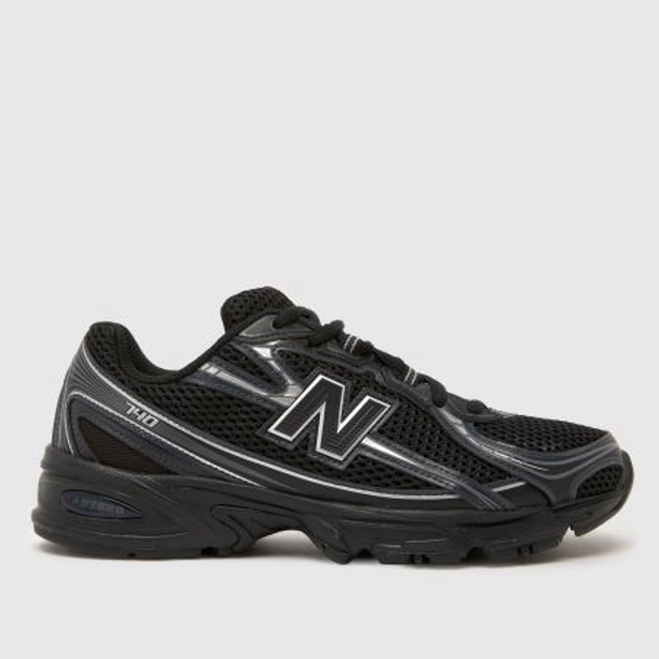 New Balance 740 in Black & Silver