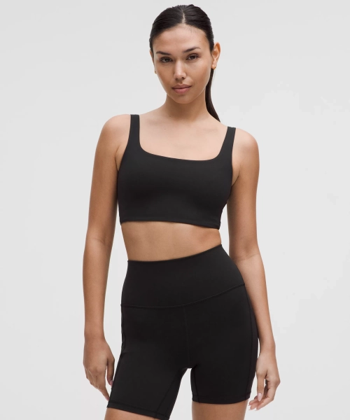 Bend This Scoop and Square Bra *Light Support, A-C Cups - Black - L/XL