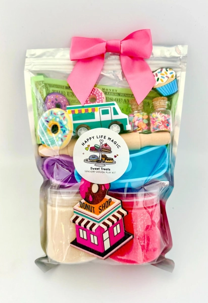 Mini Donut Shop Sensory Dough Kit, Play dough kit,Playdoh,gift for kids,Sensory kit,Playdough kit,3 4 5 6 Gift, toddler present