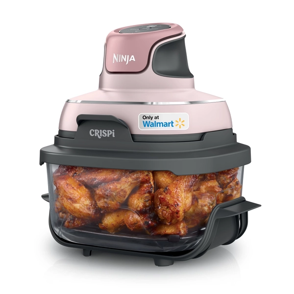 Ninja Crispi Glass Air Fryer 4-Qt, 3-in-1, Air Fry Recrisp, Portable, Dishwasher Safe, FN100WMPK Pink - Walmart.com