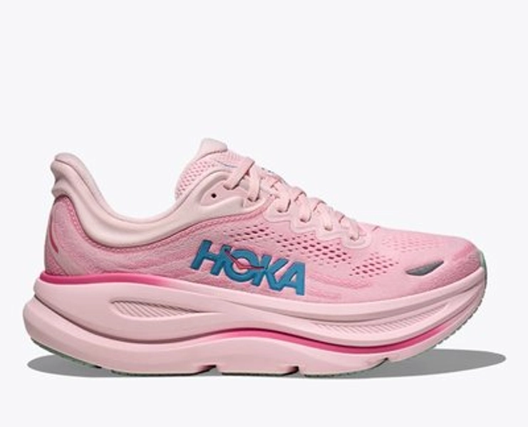 HOKA Women's Bondi 9 Shoes in Rose Tea/Petal, Size 8