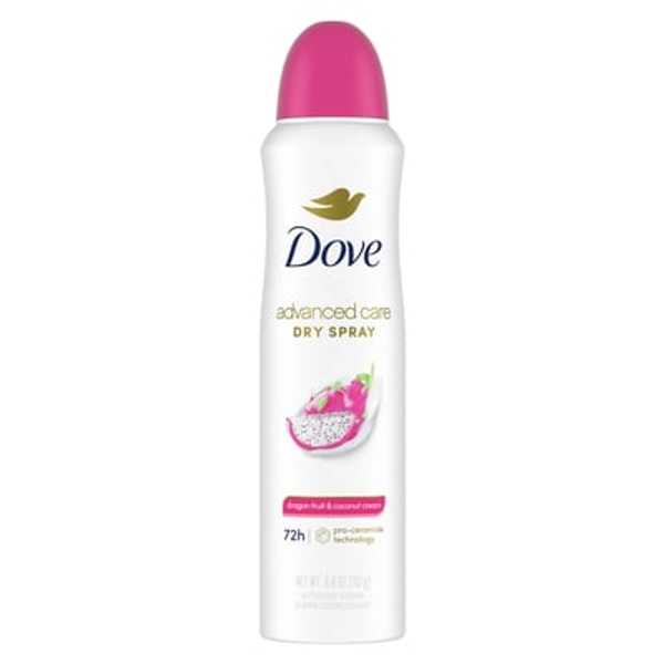 Dove Advanced Care Antiperspirant Deodorant Dry Spray for Women Dragon Fruit & Coconut Cream, 3.8 oz