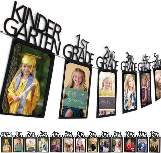 Graduation Photo Banner for Party Decorations, Kindergarten to 12th Grade Graduation Picture Banner, Middle School, High School College Graduation Party Supplies - Walmart.com