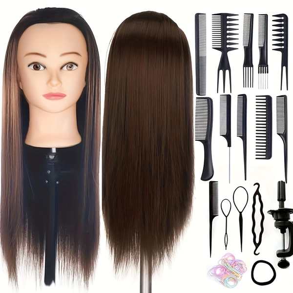professional unisex adult mannequin head wig 24 long 100 - Temu