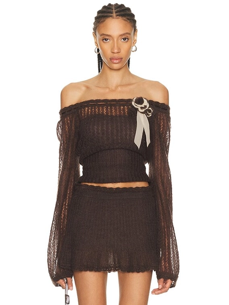 Mirror Palais Little Lamb Top in Brown | FWRD