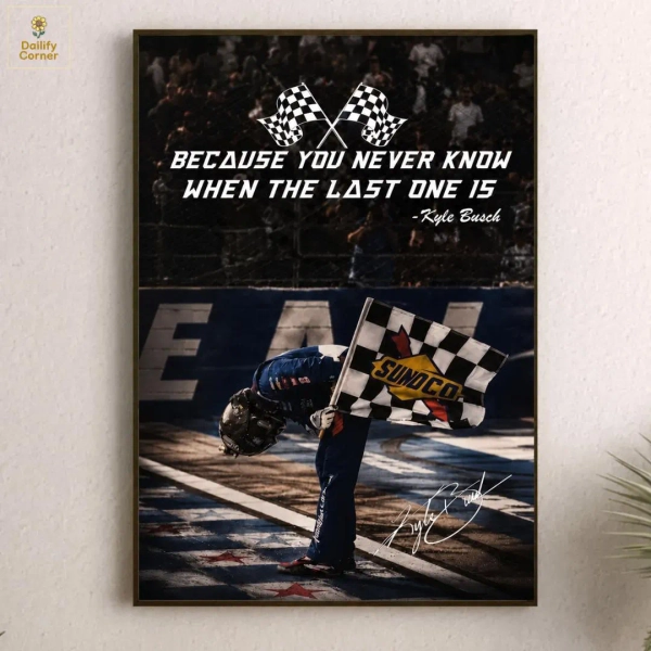 No Frame - Inspired Kyle Busch 8 Racing Poster, Stock Car Racing Wall Art, Satin Poster