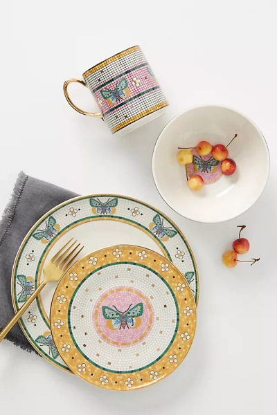 The Bistro Tile Stoneware Dinner Plate: Garden Edition