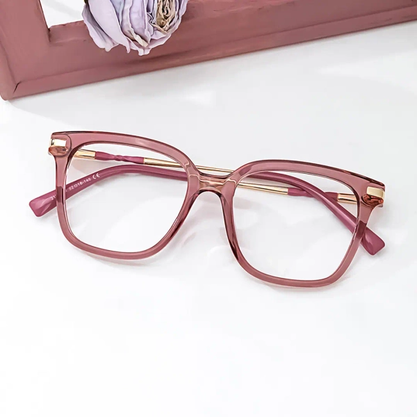 Jacqui Square Pink Glasses