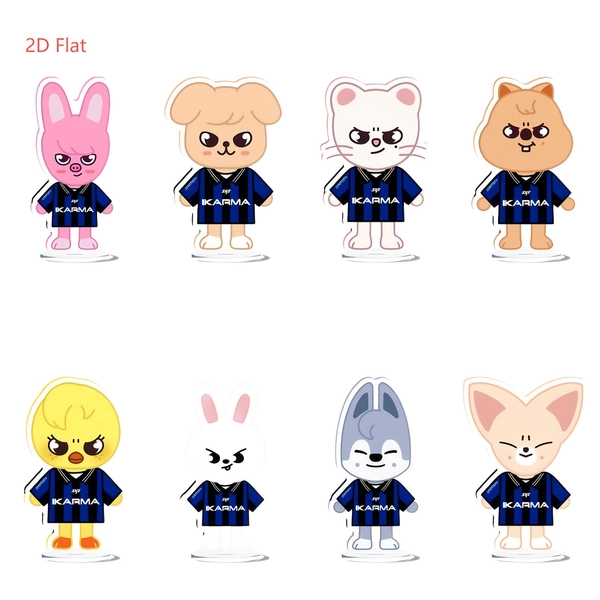 2D Flat Assembly Acrylic Desktop Stand - Cute Cartoon Characters, Colorful Artwork, Durable PVC and Acrylic Sculptures, Acrylic Desktop Decorations, Birthday and Holiday Gifts