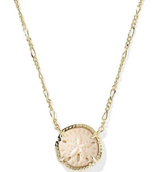 Kendra Scott Women's Sterling Silver Sand Dollar Pendant Necklace with Natural Mother of Pearl