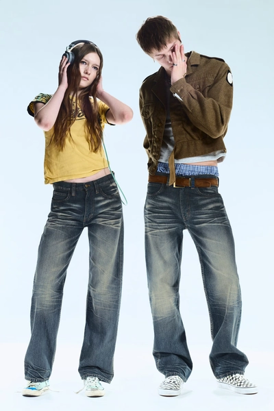 Anti – Unisex-Jeans mit niedrigem Bund