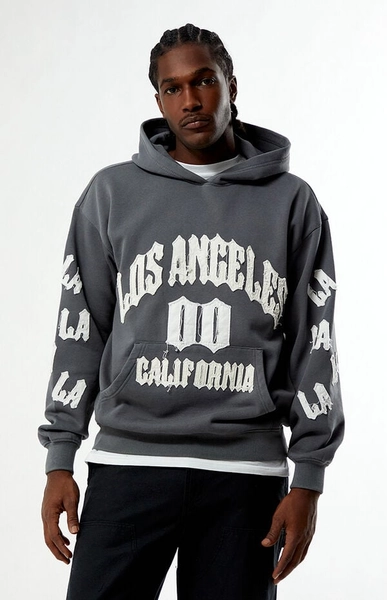 Los Angeles Raw Applique Hoodie