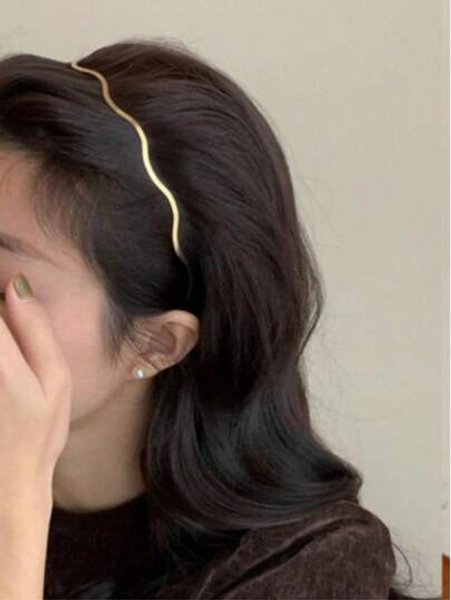 1pc Multi-Layer Metal Headband, Vintage Style Shiny Party Hair Accessories, DIY Headpiece, Gold Hair Accessories, Hairband Headband For Women, Hair Accessories, Hair Hoop Head Accessories
