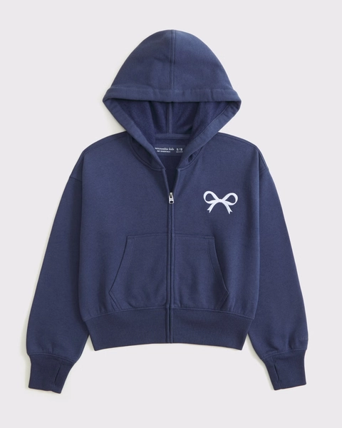 graphic full-zip hoodie