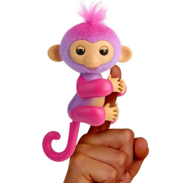Interactive Baby Monkey Toy Reacts to Touch with 70 Plus Sounds and Reactions Finger Monkey Christmas Birthday Gift for Kids