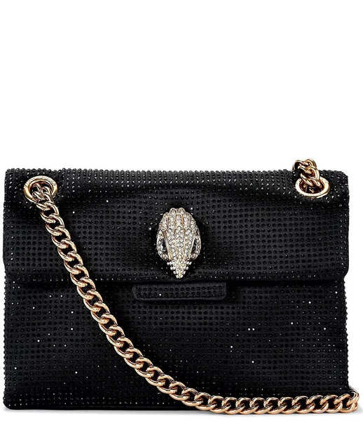 Kurt Geiger London Mini Kensington Fabric Rhinestone Chain Strap Crossbody Bag
