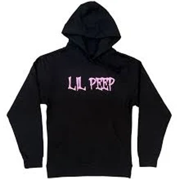 Black OG Lil Peep Design Hoodie (Puff Print)