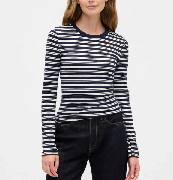 Gap Women's Essential Ribbed Crewneck T-Shirt