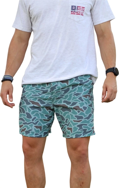 BURLEBO Men's Everyday Shorts Medium Blue 01