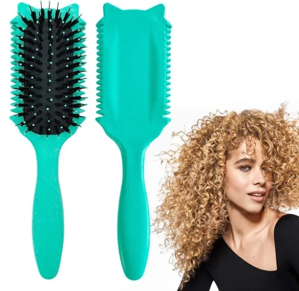 Bounce Curl Define Styling Brush - Frizz Preventing Curling Comb With