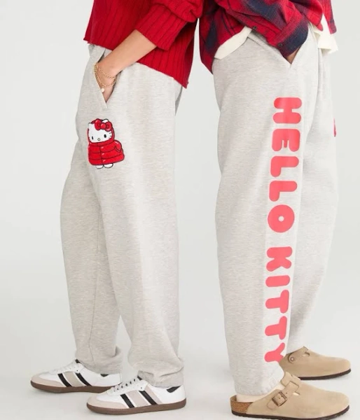 Aeropostale Men's Hello Kitty Puffer Jacket Jogger Sweatpants