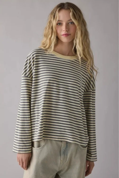 BDG Boxy Long Sleeve Spill The Tee