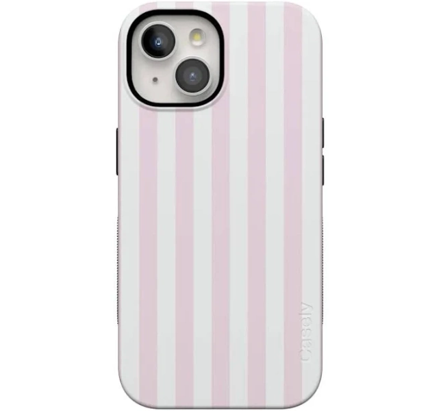 Casely iPhone Compatible with MagSafe Pink Stripes
