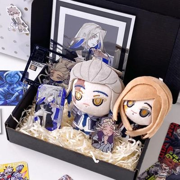 Gachiakuta Tamsy Caines Plush Set - 10cm Handmade Anime Doll, Acrylic Keychain, Badge, Photo Frame