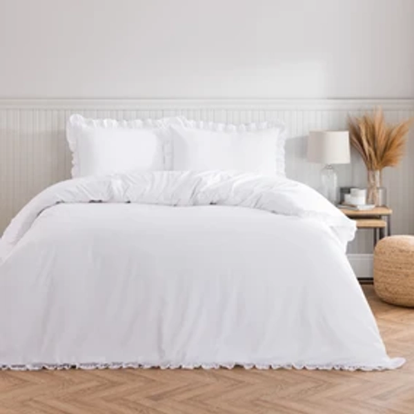 Briona Frilled Edge Duvet Cover & Pillowcase Set