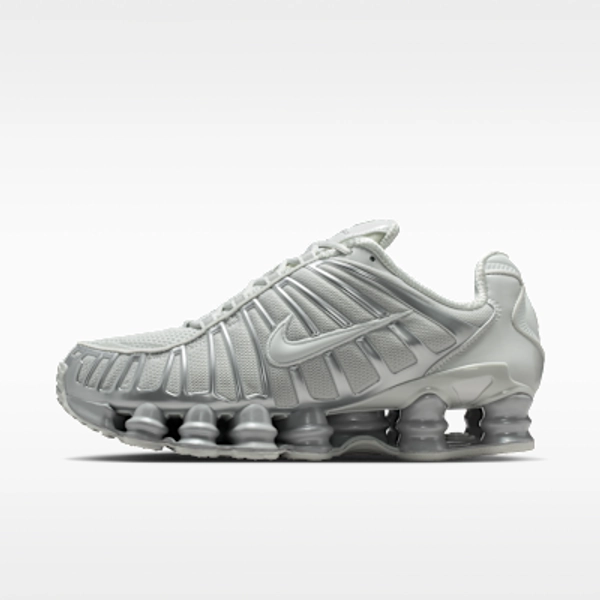Nike Shox TL Women's Shoes with Reflective Accents - Photon Dust/Metallic Silver/Photon Dust - Size 5