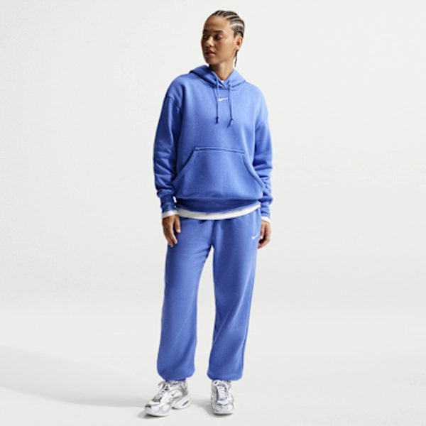 Nike Sportswear Phoenix Fleece Women's High-Waisted Oversized Sweatpants - Light Medium Blue/Sail - Size XS