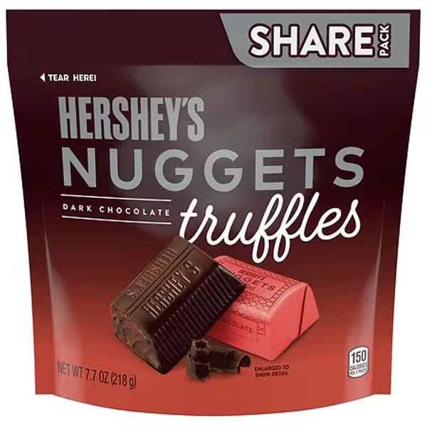 HERSHEY'S Truffles, Candy, Share Pack Dark Chocolate