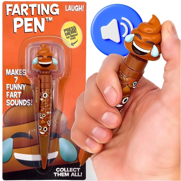 Farting Poop Pen Makes 7 Funny Fart Sounds-Perfect Stocking Stuffers for Kids,