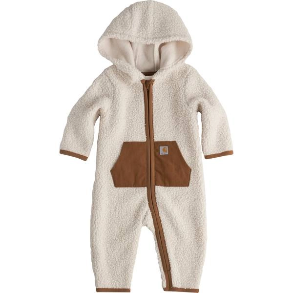 Infant Boys Long Sleeve Zip-Front Sherpa Coverall