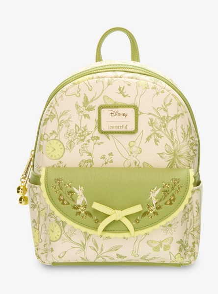 Loungefly Disney Peter Pan Tinker Bell Floral Allover Print Mini Backpack - BoxLunch Exclusive
