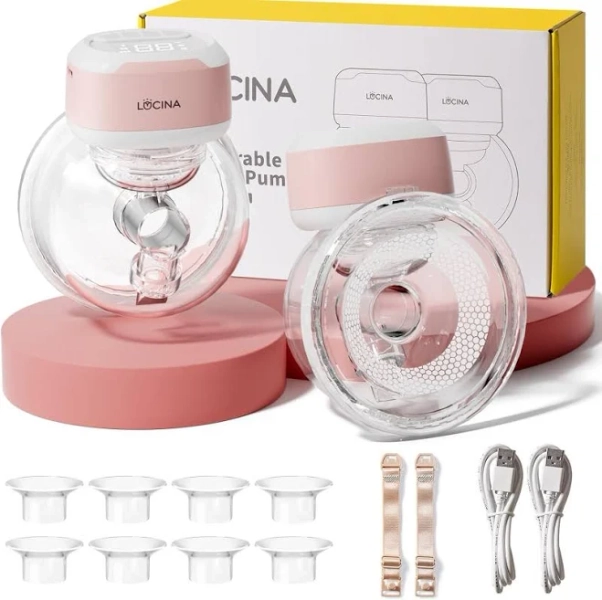 Wearable Breastfeeding Pump Hands Free Of Long Battery Life, Portable Electric Breast Pump With 3 Modes And 9 Levels