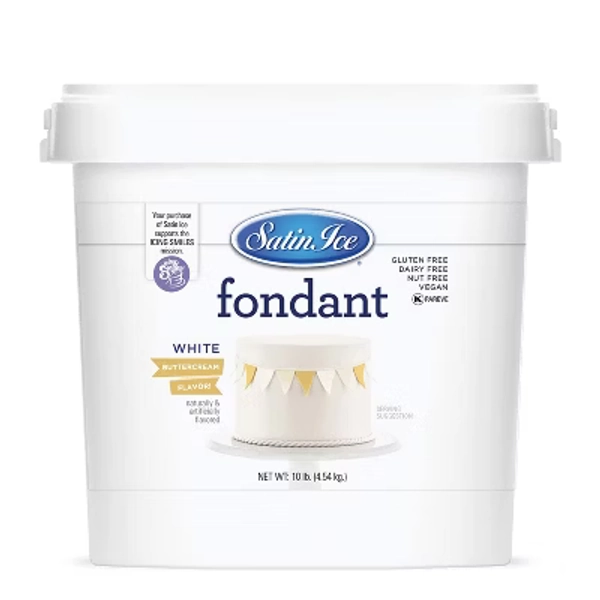Satin Ice Rolled Fondant, White, Buttercream Flavor, 2 lb