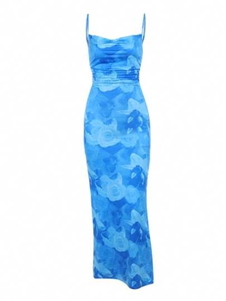 European And American Style Printed Pocket Collar Halter Design Dress New Elegant Fanny Pack Hip Dress Multi-Color Option, Autumn Winter