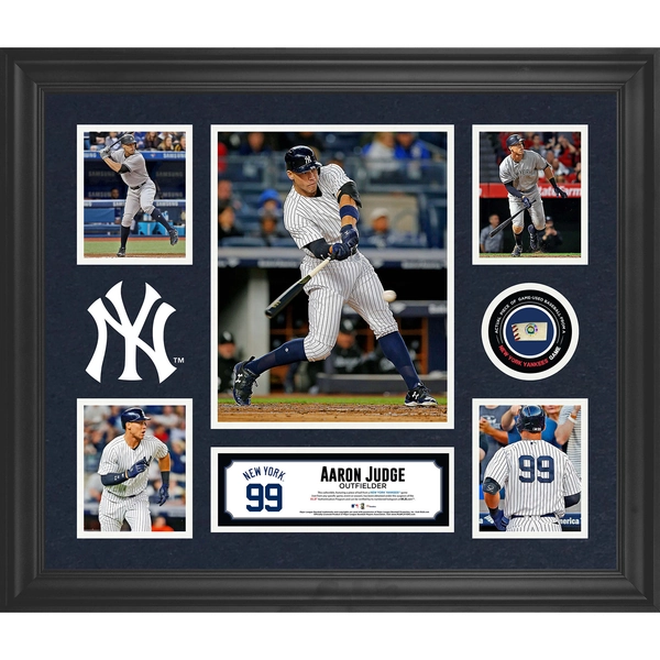 Aaron Judge New York Yankees Fanatics Authentic Framed 20" x 24" 5-Photo Collage with a Piece of Game-Used Baseball