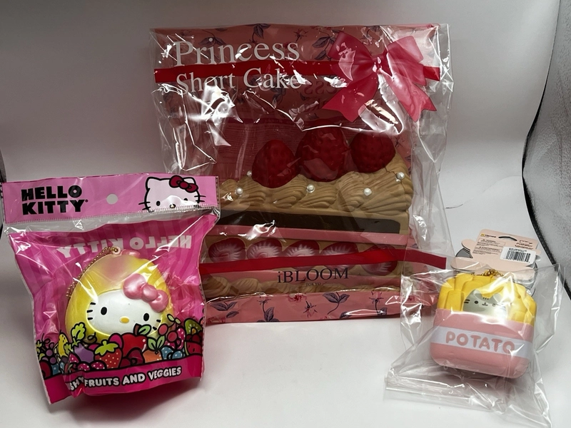 Stress Relief Squishy Bundle-Scented Squishy-Hello kitty Squishy - Square Fries