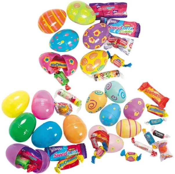 Fun Express Value Candy-Filled Plastic Easter Egg Assortment Kit