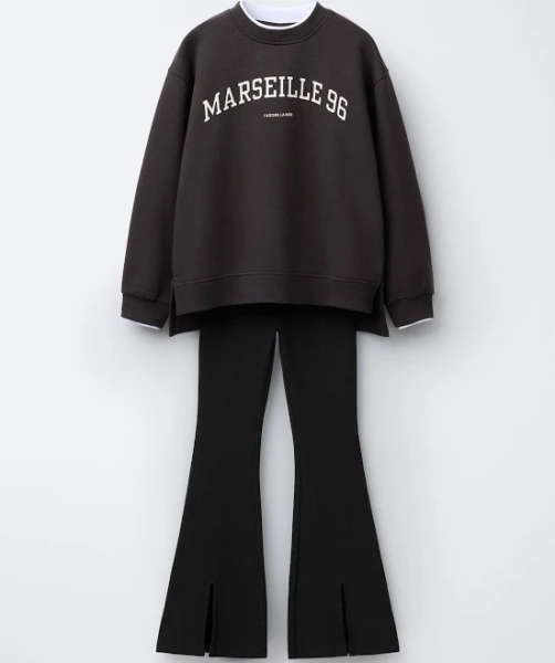 Zara Kids Sweatshirt and Flare Leggings Set