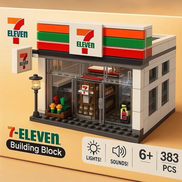 7-Eleven Limited Edition 2025 Building Blocks 383pcs Mini Store Collectible Mode