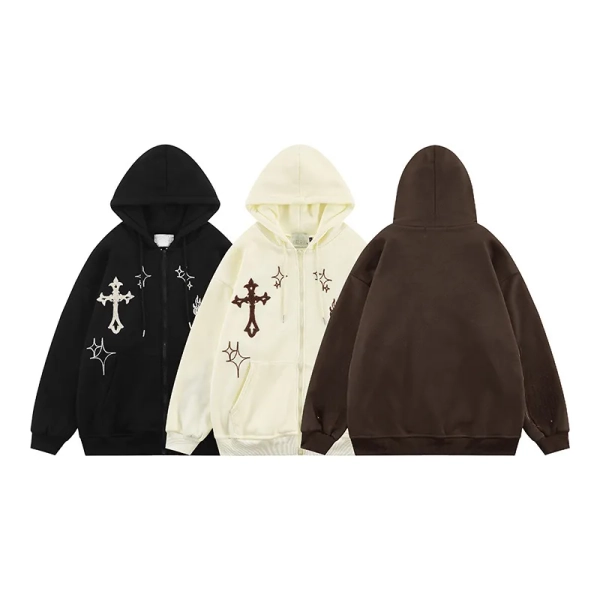 Gothic Zip Up Hoodie Women: Retro Harajuku Hip Hop Jacket, Casual Loose Sweatshirt - Shop Now! from Dhgate Womens Hoodies & Sweatshirts - price 33.4