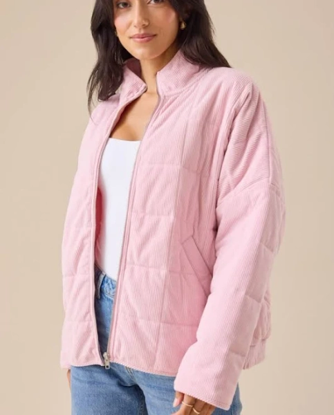 Altar'd State Emery Corduroy Quilted Jacket